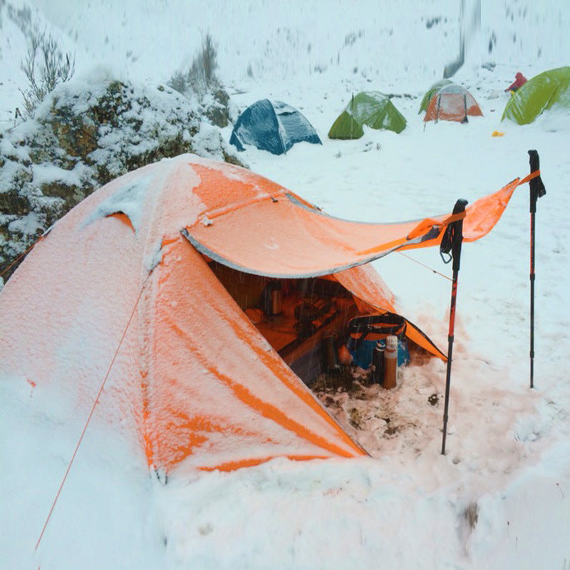 Double Aluminum Pole Storm-Resistant Camping Tent