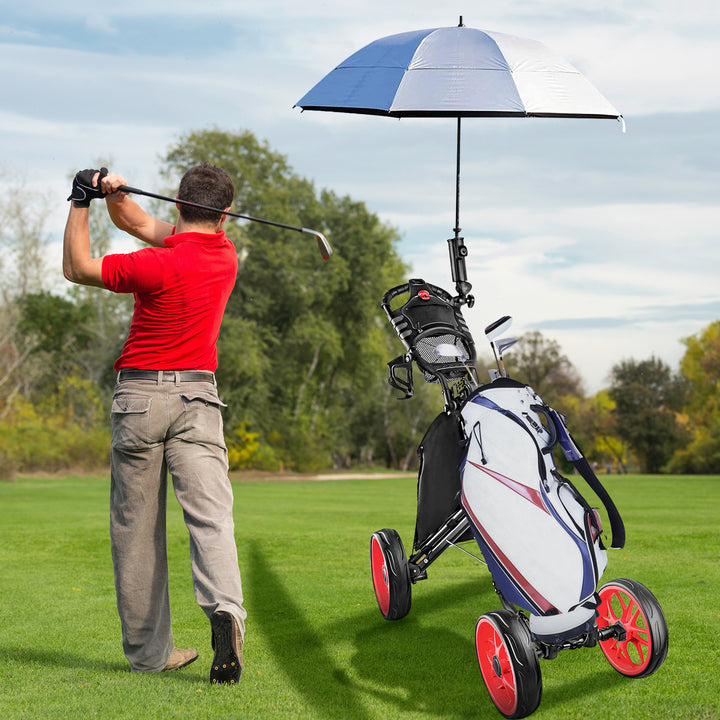 Foldable 4-Wheel Golf Push Trolley