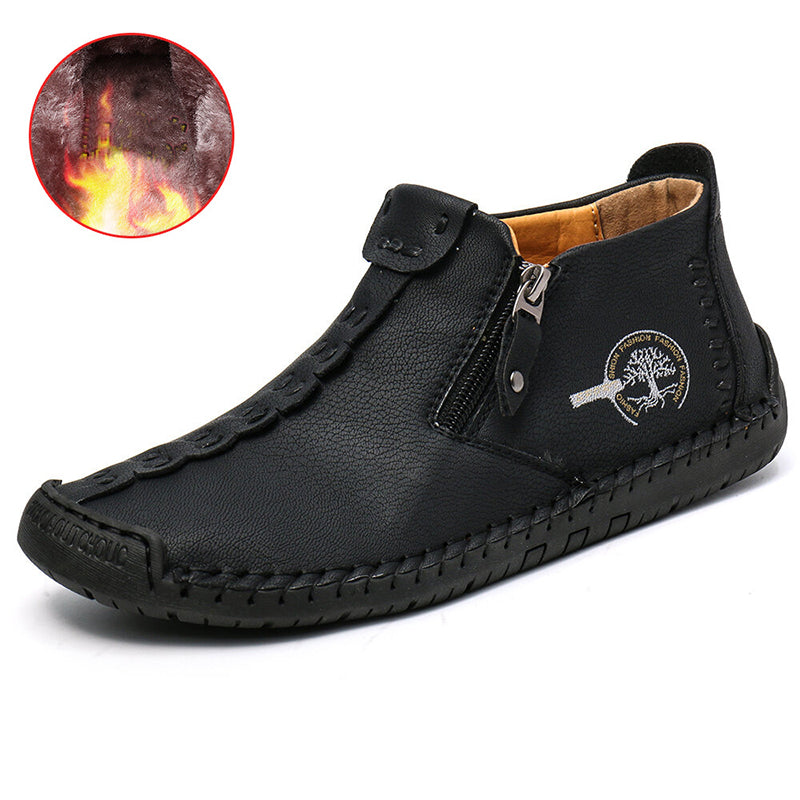 Men’s Zipper Ankle Hiking Boots for Outdoor Comfort