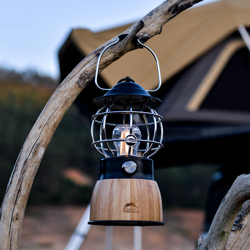 Retro Portable Hanging Camping Lantern for Tent Atmosphere
