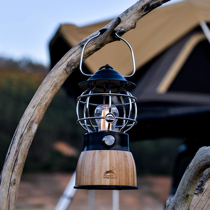 Retro Portable Hanging Camping Lantern for Tent Atmosphere