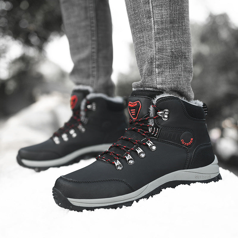 Men’s Warm Plush Winter Snow Ankle Hiking Boots