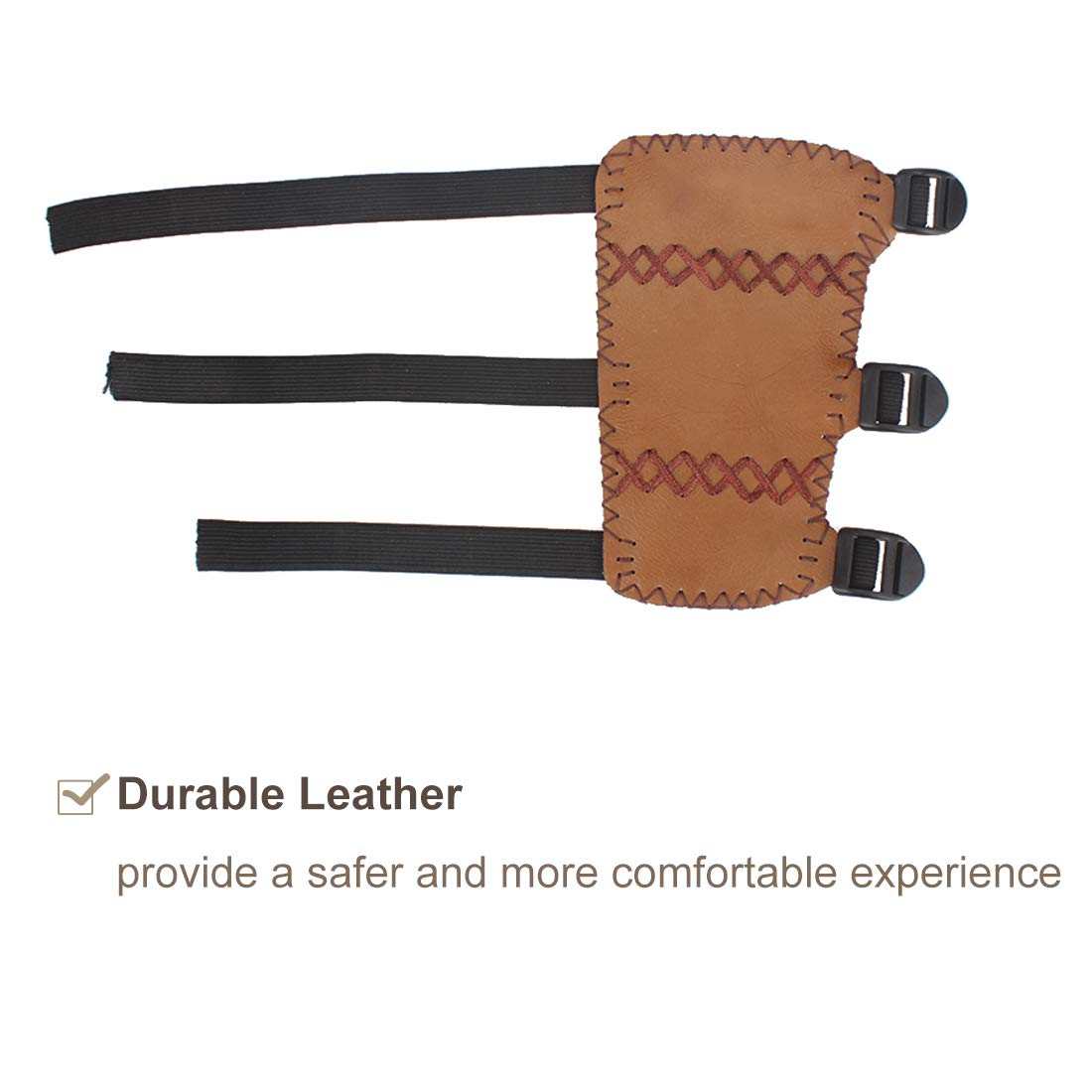 Krayney Youth Leather 3 Strap Archery Arm Guard