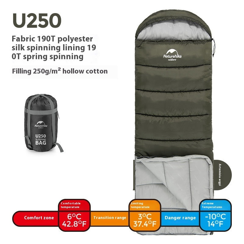 Warm Thickened Sleeping Bag for Self-Drive Camping Travel