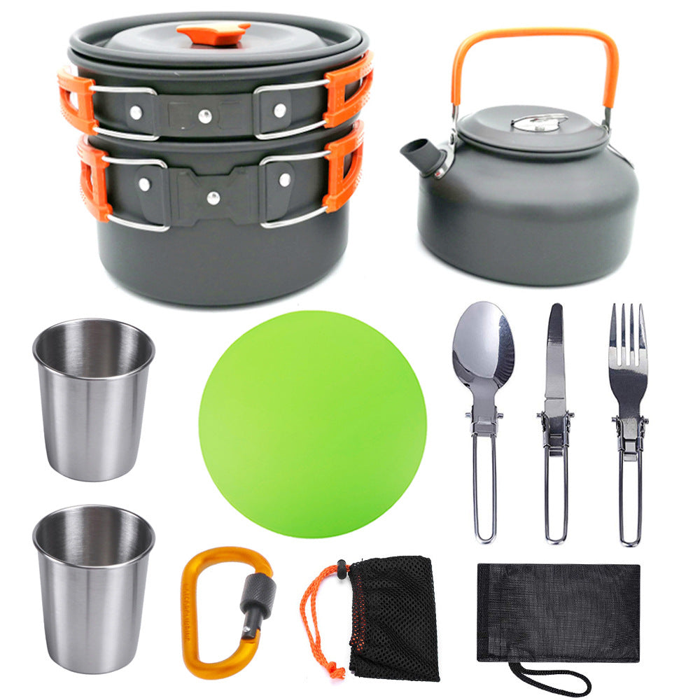 Outdoor Hiking Picnic Cookware and Cutlery Set