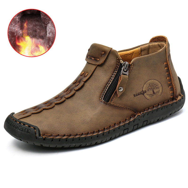 Men’s Zipper Ankle Hiking Boots for Outdoor Comfort