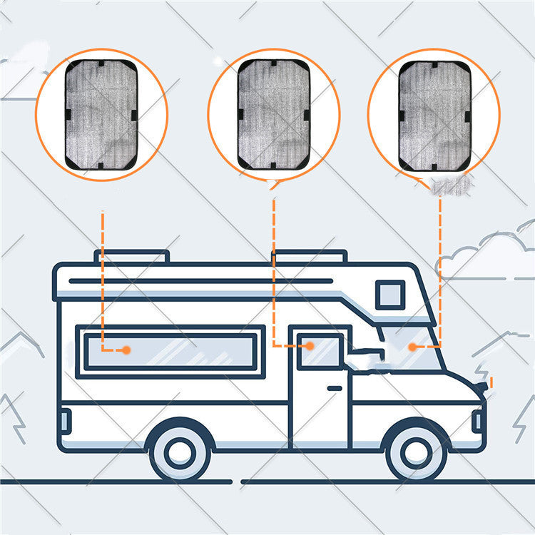 RV Privacy Cover With Sunshade For Doors And Windows