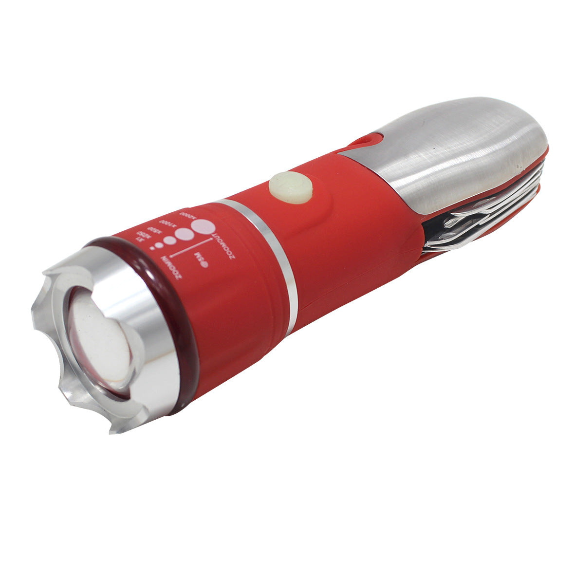 Multi-Function LED Camping Flashlight with Escape Hammer Tool