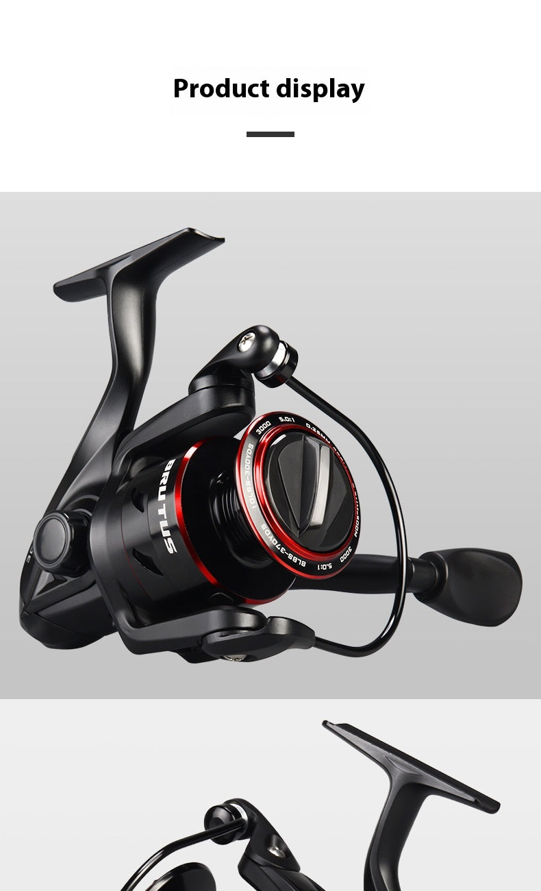 All-Metal Lure Spinning Fishing Reel & Telescopic Rod Set