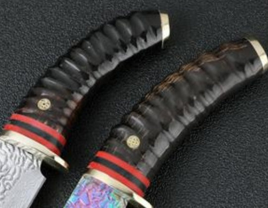 Forged VG10 Damascus Steel Outdoor Hunting Survival Knife