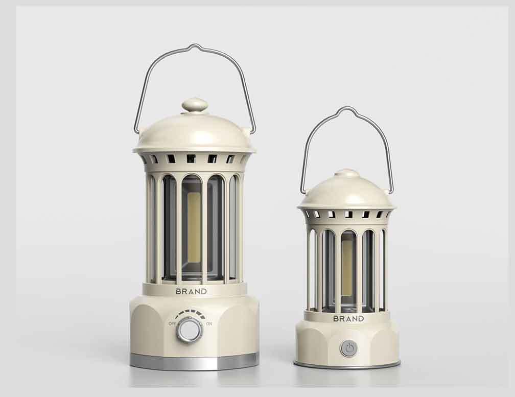 Vintage USB Rechargeable Camping Lantern for Outdoor Ambience