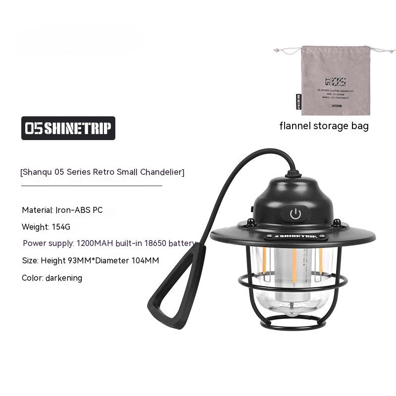Shanqu Pine Cone Camping Lantern Chandelier for Outdoors