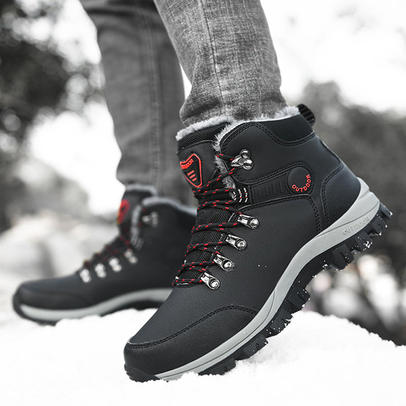 Men’s Warm Plush Winter Snow Ankle Hiking Boots
