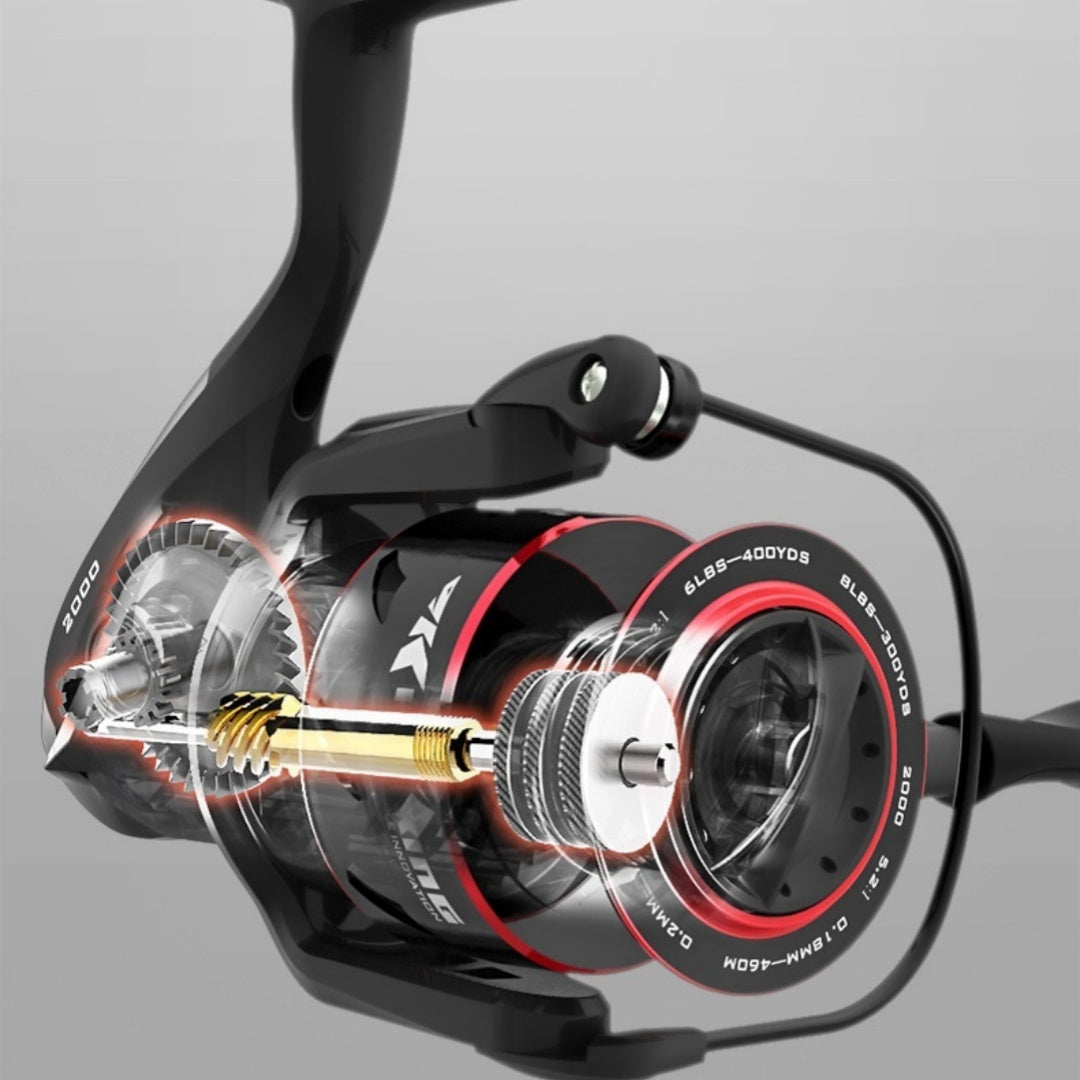 All-Metal Lure Spinning Fishing Reel & Telescopic Rod Set