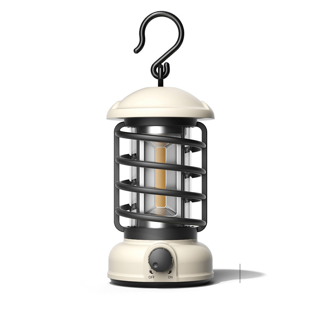 Retro COB Portable Camping Lantern for Tent and Outdoor Use