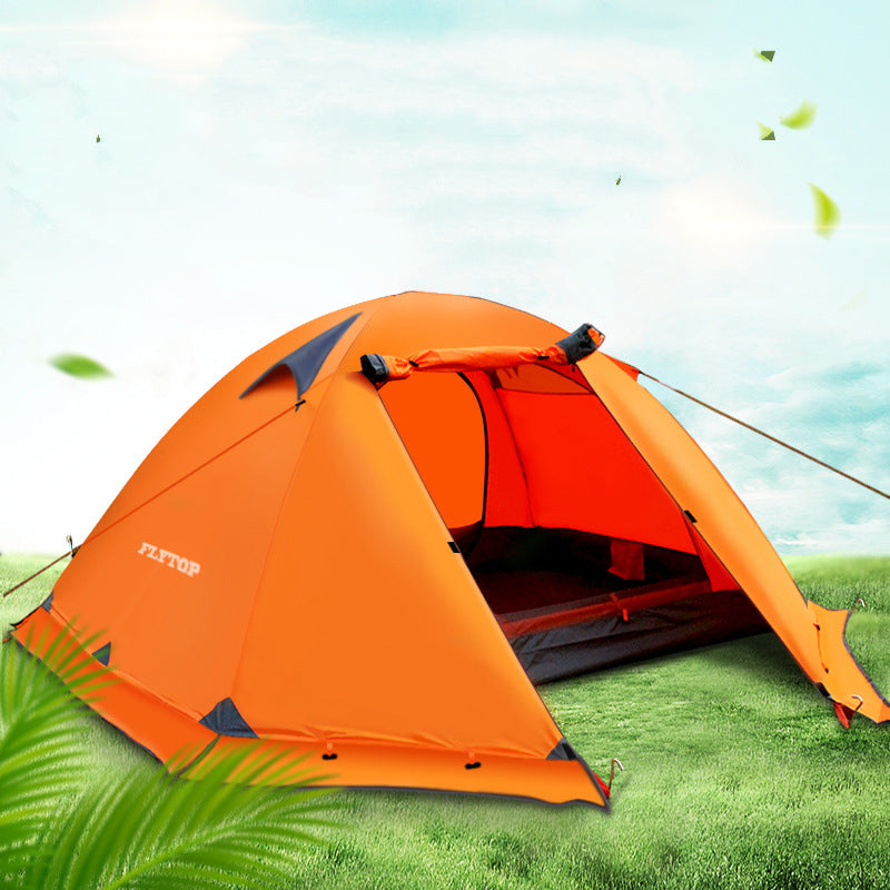 Double Aluminum Pole Storm-Resistant Camping Tent