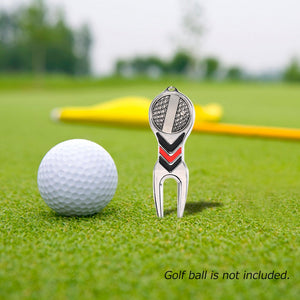 Golf Green Repair Tool Fork with Ball Marker