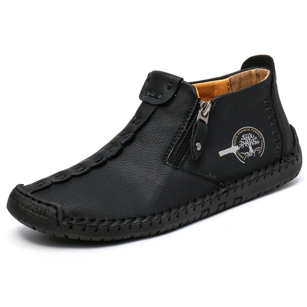 Men’s Zipper Ankle Hiking Boots for Outdoor Comfort