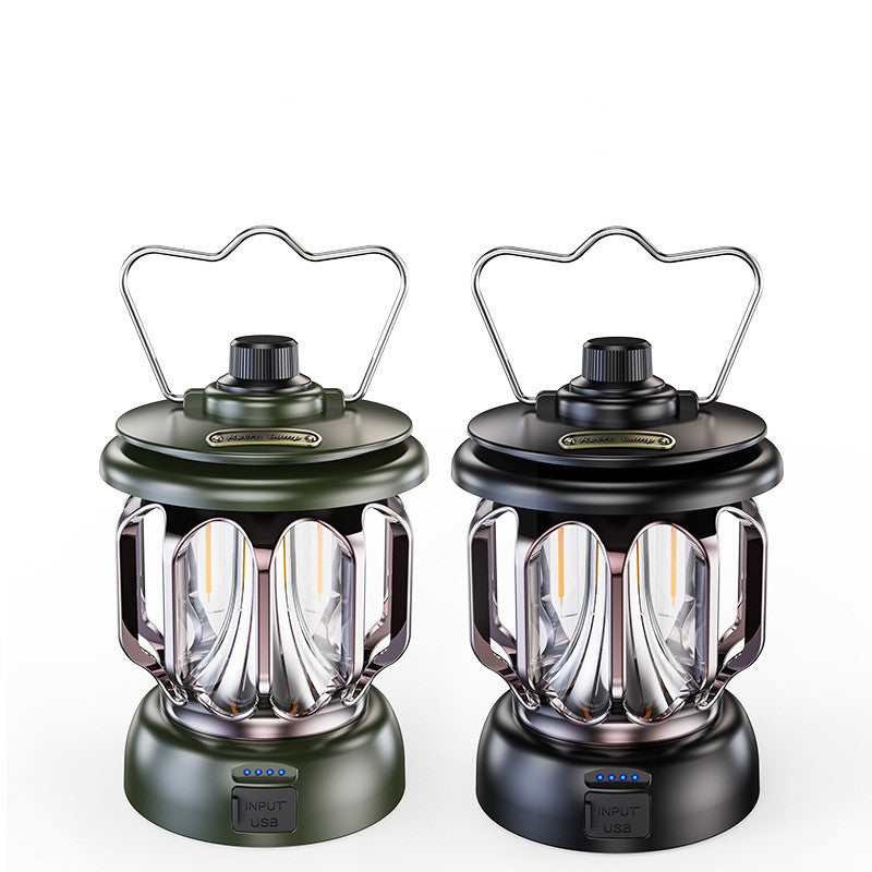 Portable LED Retro Horse Camping Lantern for Outdoor Use