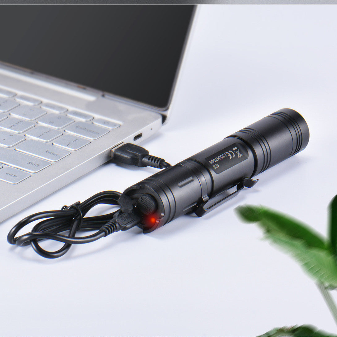 USB Rechargeable High-Brightness Camping Flashlight for Outdoor Use