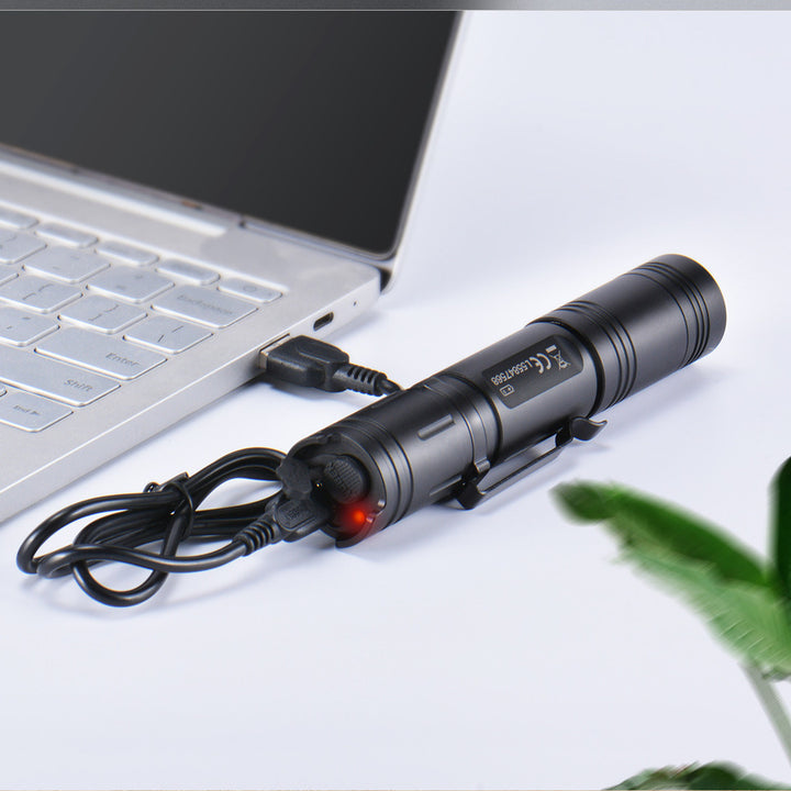 USB Rechargeable High-Brightness Camping Flashlight for Outdoor Use