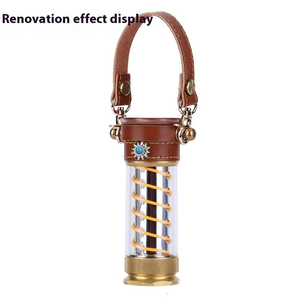 Leather Hanging Rope Camping Lantern Set (3-Piece Edison Style)