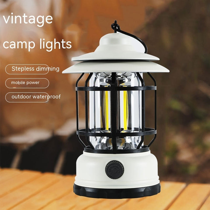 Retro Multi-Functional Warm Light Camping Lantern for Outdoors