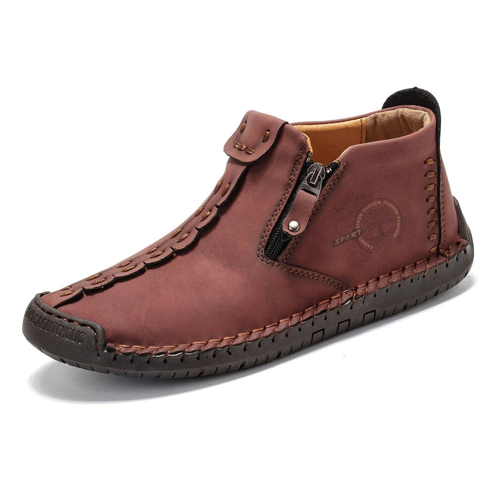Men’s Zipper Ankle Hiking Boots for Outdoor Comfort