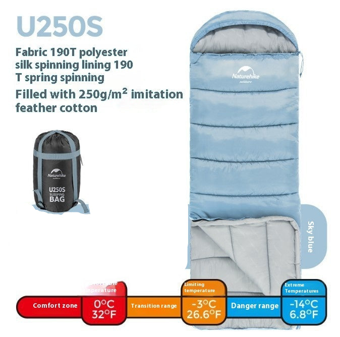 Warm Thickened Sleeping Bag for Self-Drive Camping Travel