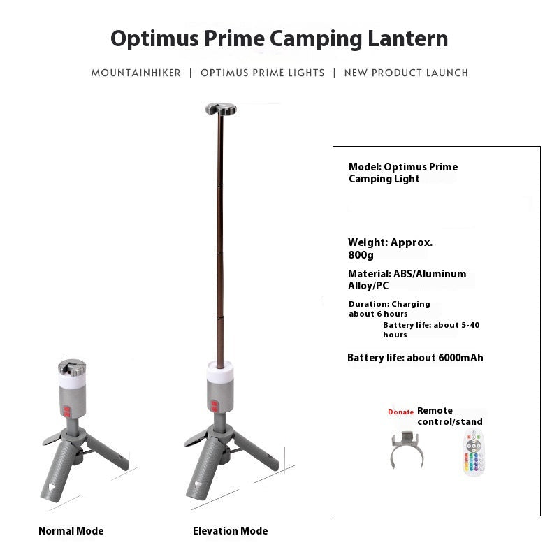 Aluminum Alloy Retractable Camping Lantern for Outdoor Use