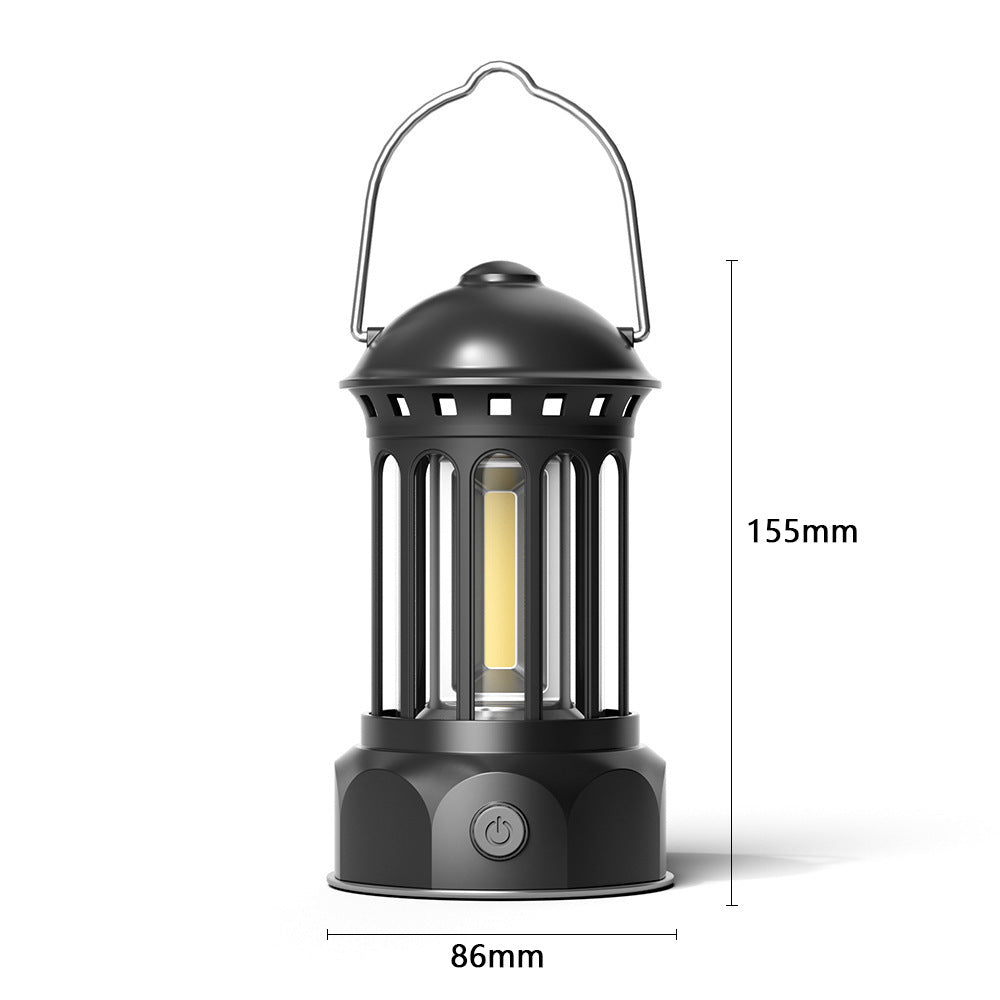 Retro COB Portable Camping Lantern for Tent and Outdoor Use