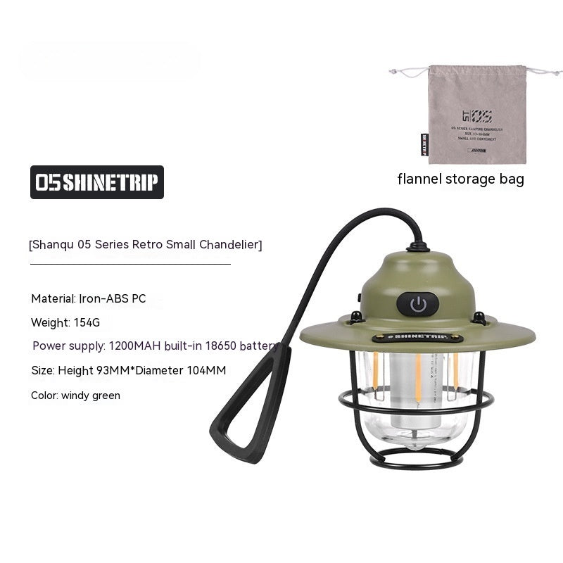 Shanqu Pine Cone Camping Lantern Chandelier for Outdoors