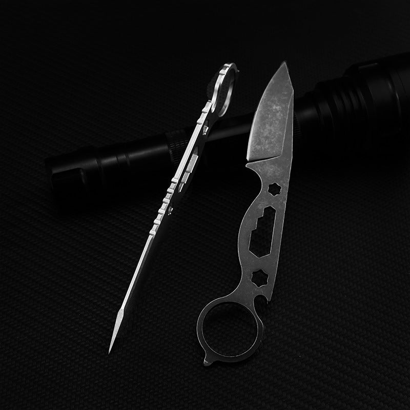 Small Straight Blade Survival Hunting Pocket Knife