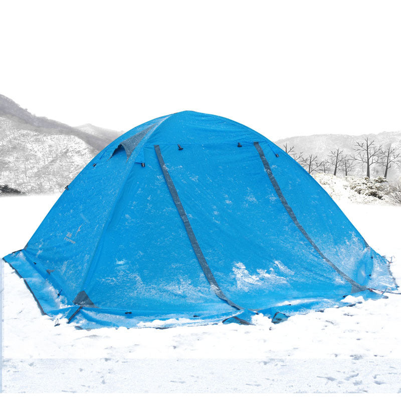 Double Aluminum Pole Storm-Resistant Camping Tent