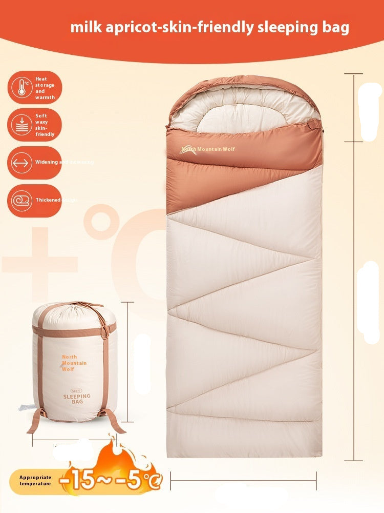 Thickened Outdoor Camping Sleeping Bag For Cold Weather