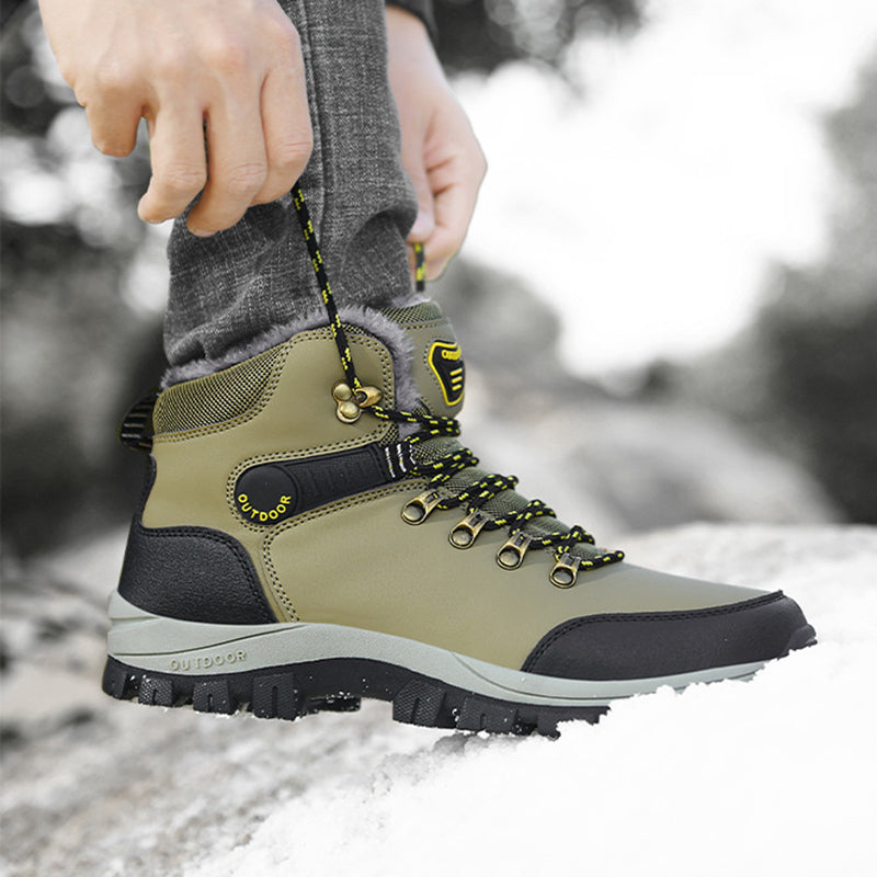 Men’s Warm Plush Winter Snow Ankle Hiking Boots