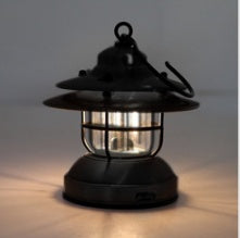 Retro USB Rechargeable Camping Lantern for Outdoor Use