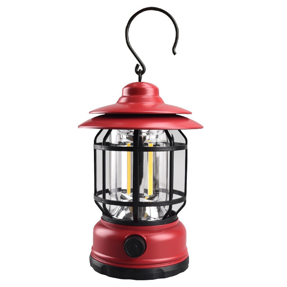 Retro Multi-Functional Warm Light Camping Lantern for Outdoors