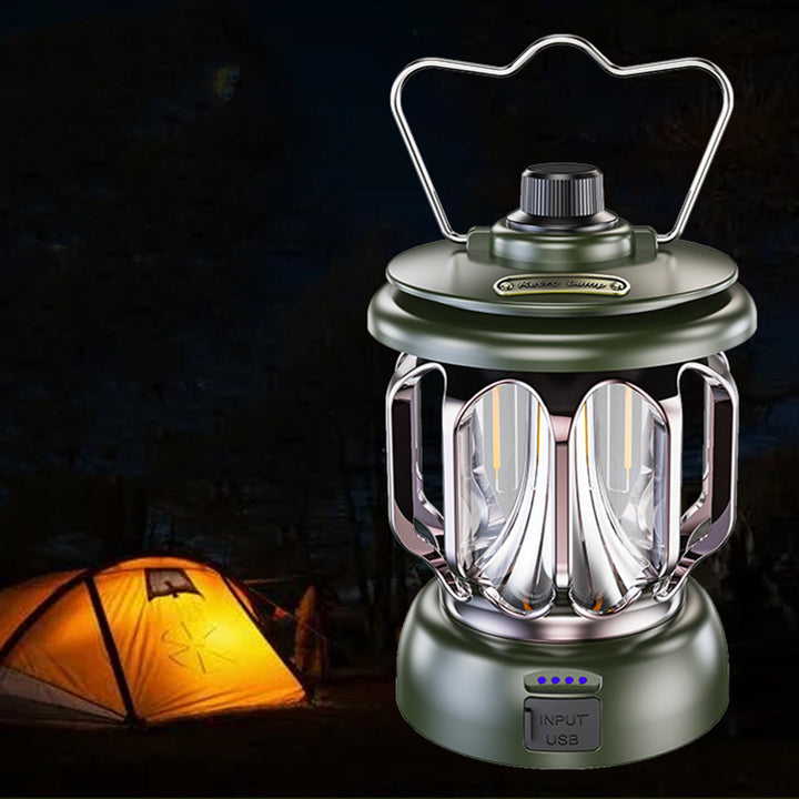 Portable LED Retro Horse Camping Lantern for Outdoor Use