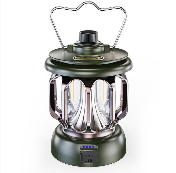 Portable LED Retro Horse Camping Lantern for Outdoor Use