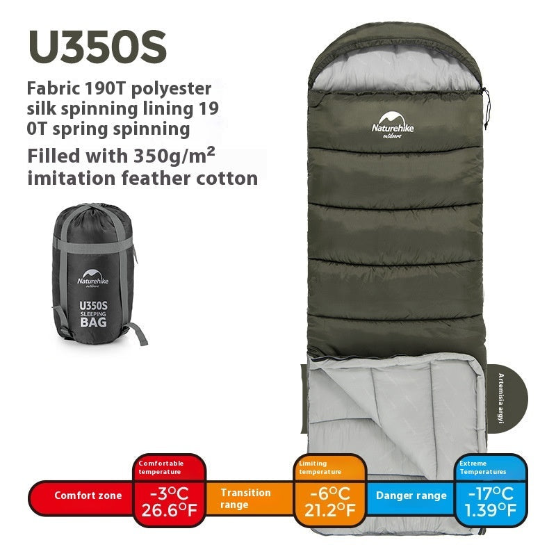 Warm Thickened Sleeping Bag for Self-Drive Camping Travel