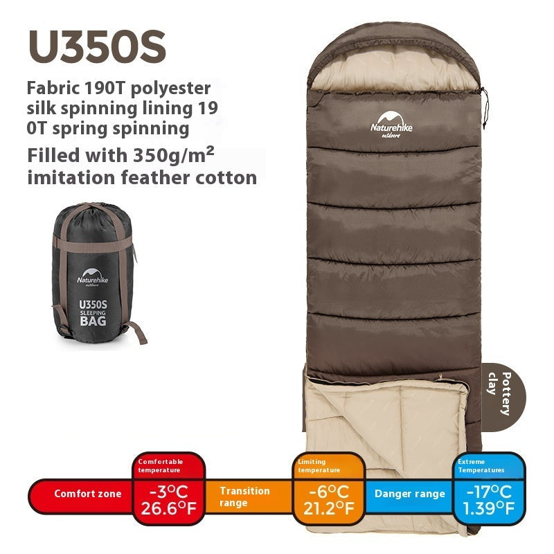 Warm Thickened Sleeping Bag for Self-Drive Camping Travel