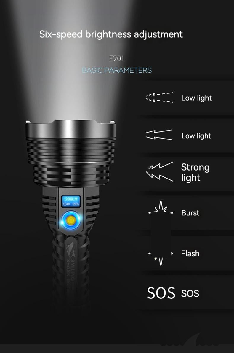 P90 Long-Range Waterproof Rechargeable Camping Flashlight