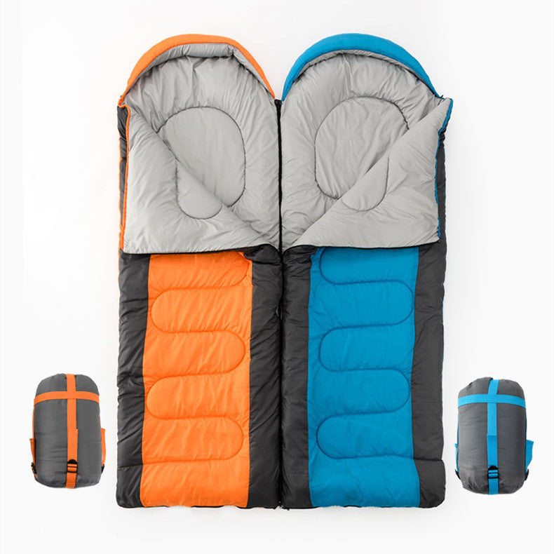 Hooded Envelope Sleeping Bag for Camping Comfort