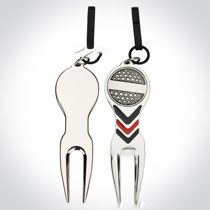 Golf Green Repair Tool Fork with Ball Marker