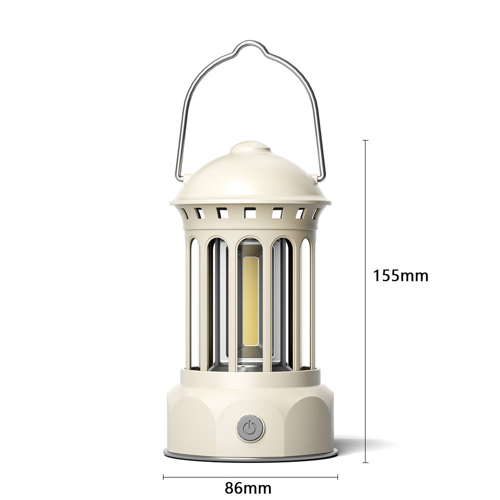 Retro COB Portable Camping Lantern for Tent and Outdoor Use