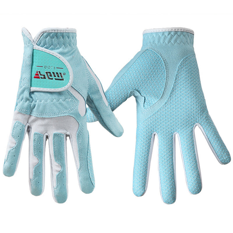 Golf Gloves with Non-Slip Grip Microfiber Cloth Set