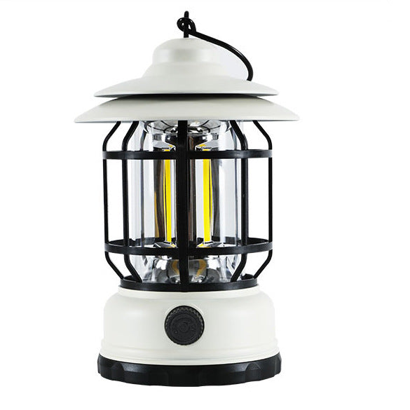 Retro Multi-Functional Warm Light Camping Lantern for Outdoors