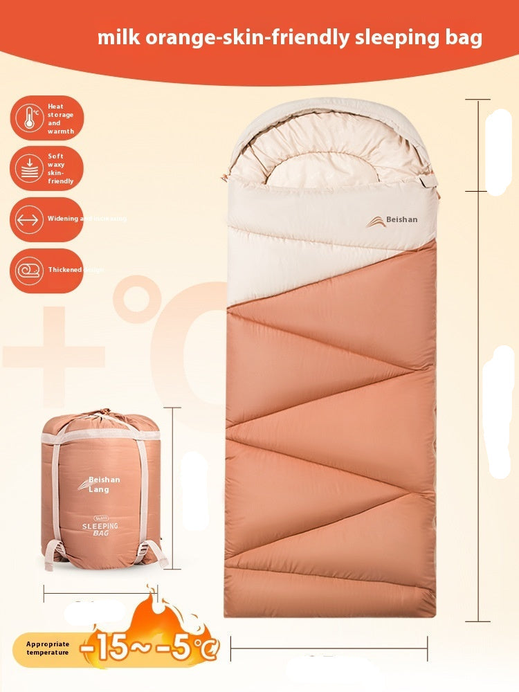 Thickened Outdoor Camping Sleeping Bag For Cold Weather