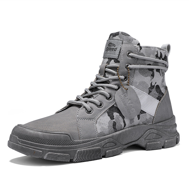 Retro Canvas High-Top Hiking Boots for Outdoors